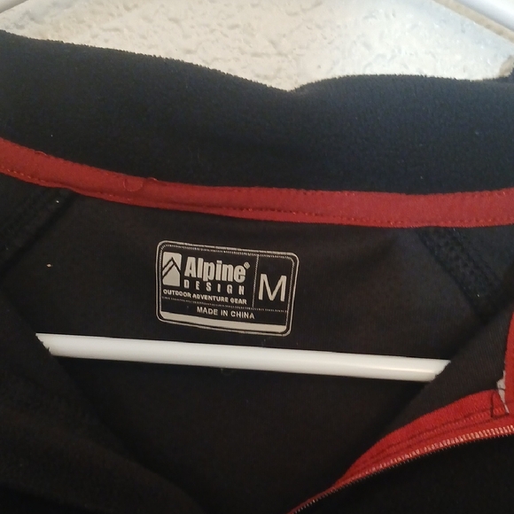 Make Offer Alpine Design Black Zip Up Sweater with Stand-Up Collar - Picture 2 of 3